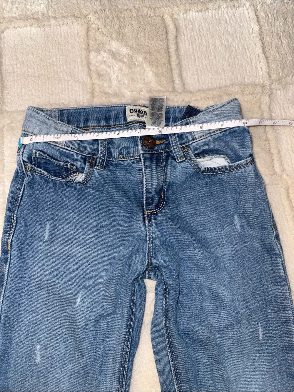 OshKosh B'gosh Boys Size 6 Light Blue Straight Jeans 100% Cotton